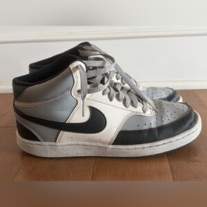 Nike Gray, White and Black High-Top Sneakers